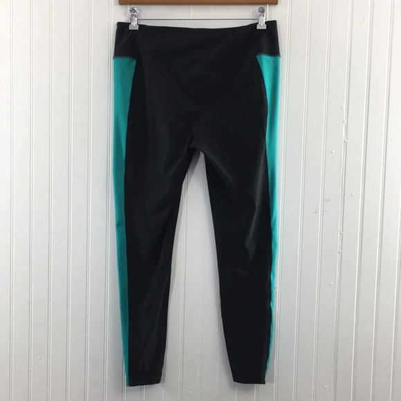 Nike Dri Fit Black Green Power Training Poly Tight - Picture 4 of 12